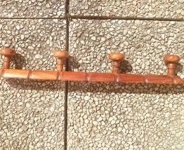 patere  en bois  verni ,  vintage