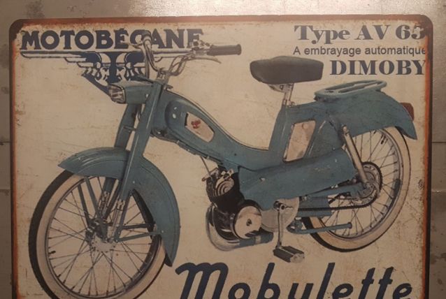 Plaque métal vintage Motobecane AV65
