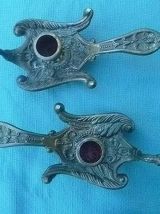 paire  de  bougeoirs  cygne, vintage