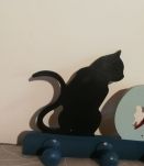 Porte manteau mural '' chat et poisson s n '' 