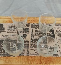 4 Verres Duralex 