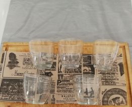 5 verres Duralex transparent vintage 