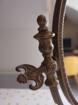 Miroir psyché sur pied en laiton