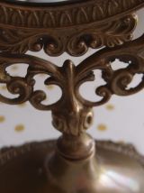 Miroir psyché sur pied en laiton