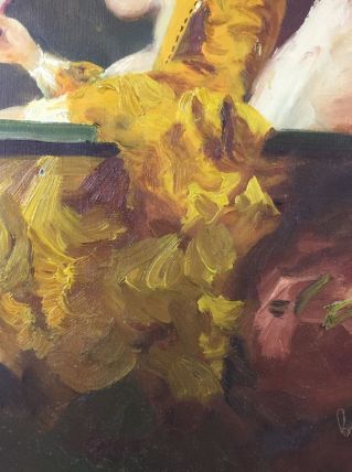 Tableau « Liseuse » huile 