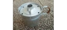 pot ,bouilloire a lait en alu , vintage