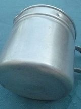 pot ,bouilloire a lait en alu , vintage