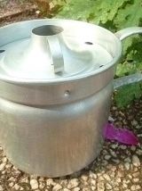 pot ,bouilloire a lait en alu , vintage