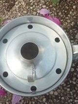 pot ,bouilloire a lait en alu , vintage