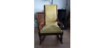 Rocking chair, bois et velours