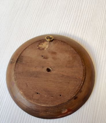 Assiette en bois vintage années 50s