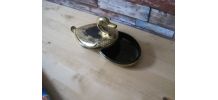 boite en bois forme canard peint 