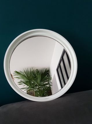 Miroir rond blanc Gilac 40cm