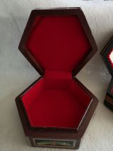 LOT 2 boites bijoux bois et nacre