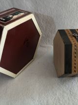 LOT 2 boites bijoux bois et nacre