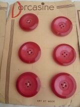 lot de 3 cartes avec Boutons vintage