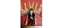 Cadre Elvis Playmobil, collector Playmobil, cadre bois doré