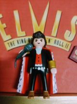 Cadre Elvis Playmobil, collector Playmobil, cadre bois doré