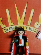 Cadre Elvis Playmobil, collector Playmobil, cadre bois doré