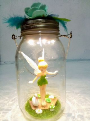 Lampe fée Clochette, lanterne fée, veilleuse enfant