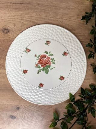 Plat à gâteau en faïence 