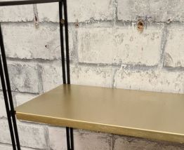 etagere acier   string   vintage 1960  bronze et noir , 47x6