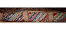 Tapis ancien Américain Hooked fait main, 1B439