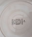 Assiettes plates anciennes Digoin et Sarreguemines 