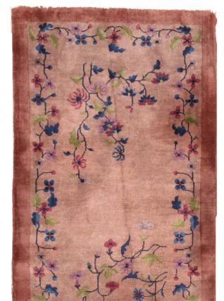 Tapis ancien Chinois Art Deco fait main, 1B456