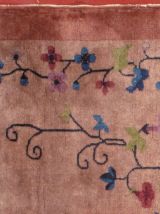 Tapis ancien Chinois Art Deco fait main, 1B456