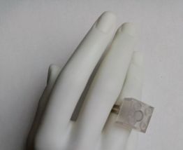 Bague Lego à brique translucide, argentée, réglable