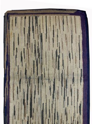 Tapis ancien Américain Hooked fait main, 1B502