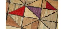 Tapis ancien Américain Hooked fait main, 1B504