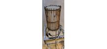 lampe osier ,rotin, bambou,dans le gout de louis sognot 1950