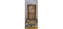 lampe osier ,rotin, bambou,dans le gout de louis sognot 1950