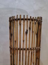 lampe osier ,rotin, bambou,dans le gout de louis sognot 1950
