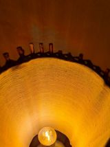 lampe osier ,rotin, bambou,dans le gout de louis sognot 1950