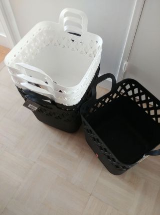 3+3 paniers noir et blanc – Neuf