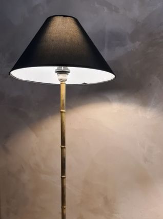 lampadaire style bambou acier peint  dans le gout de la mais