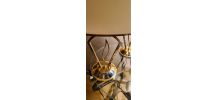 paire de lampes 1980  chrome dorée style deluxe ,  roche,,,,