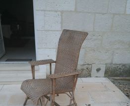 Fauteuil osier et rotin année s 1930