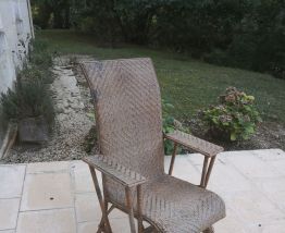 Fauteuil osier et rotin année s 1930