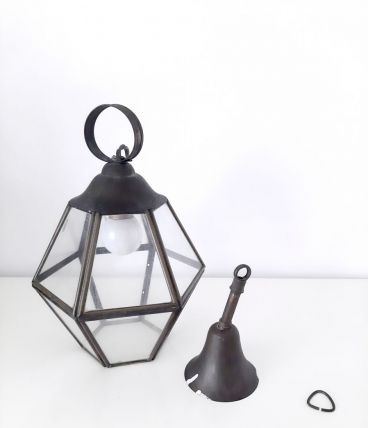 Luminaire Suspension année 70 métal filaire