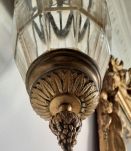 Lustre bronze et verre 