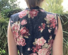 Pull vintage à fleurs 