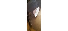 lampadaire fer  martelé  1960  peint or patiné ,réglable 180