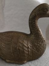 1 Cigne baguier bronze et une oie en Laiton 
