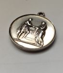 Médaille de mariage en argent 19ème siècle dos vierge