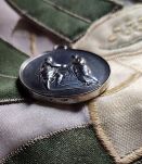 Médaille de mariage en argent 19ème siècle dos vierge