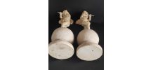 statuettes d'angelot à flûte
